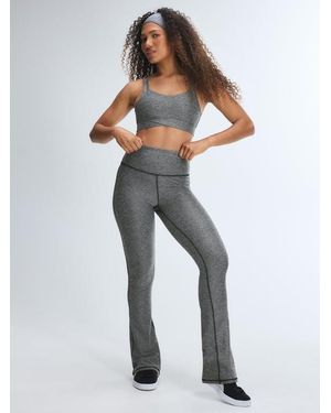 Savage X Supple Flex High-waist Flared Leggings - Grey
