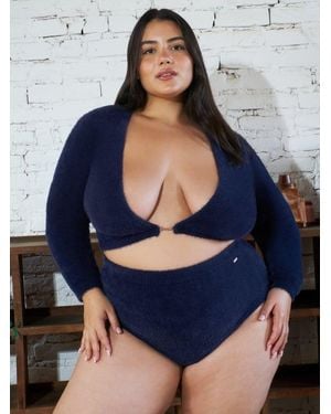 Savage X Fluff It Up Pj Crop Top - Blue