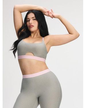 Savage X Supple Flex Low-impact Logo Band Sports Bra - White
