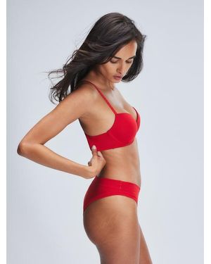 Savage X Cotton Essentials Padded Demi Bra - Red