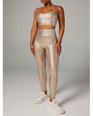 Savage X Sky-hi Houndstooth Super High-waist Pocket Leggings - Grey