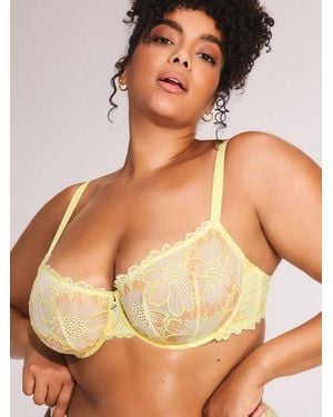 Savage X Daisy Riot Lace Unlined Balconette Bra - Green