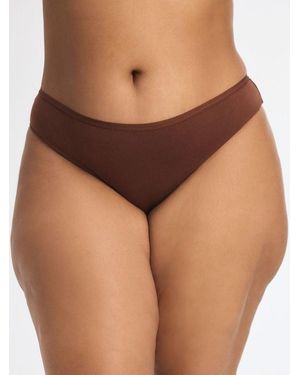 Savage X Cotton Essentials Cheeky Knickers - Brown