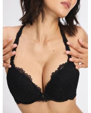Savage X Romantic Corded Lace Push-up Bra - Black