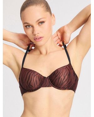 Savage X Untamed Lavish Lace Unlined Low-cut Balconette Bra - Black