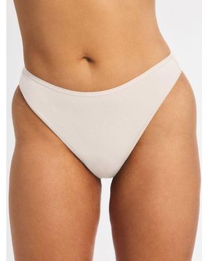 Savage X Cotton Essentials Thong Panty - White