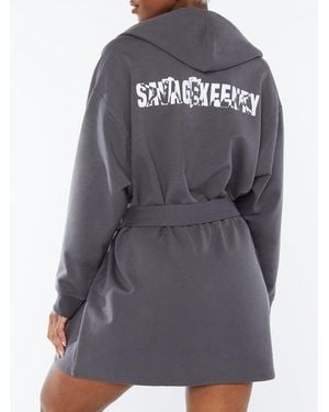 Savage X Forever Savage Showgirl Short Dressing Gown - Grey