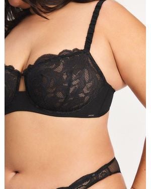 Savage X Lace Flow Unlined Balconette Bra - Black