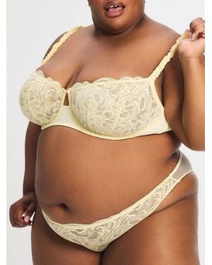 Savage X Lace Flow Unlined Balconette Bra - Brown