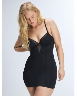 Savage X Slipper Satin Underwire Dress - Black