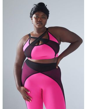 Savage X X Mesh Medium-impact Sports Bra - Pink