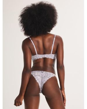 Savage X Plush Rush Velvet String Brazilian Knickers - Multicolour
