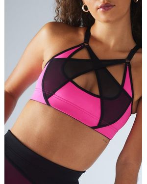 Savage X X Mesh Medium-impact Sports Bra - Pink