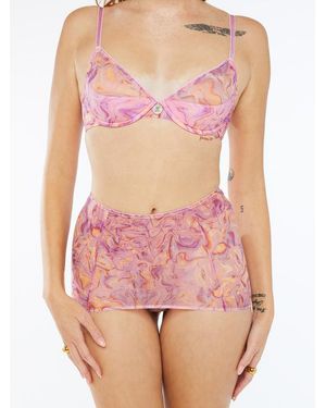 Savage X X-ray Vision Skirted Thong - Pink