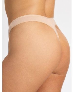 Savage X Cotton Essentials Thong - Natural