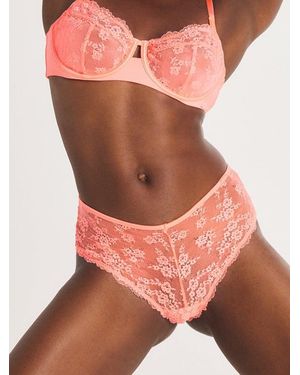 Savage X Lace Hour Hipster Knickers - Pink