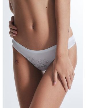 Savage X New Microfiber Bridal Thong Panty - Brown