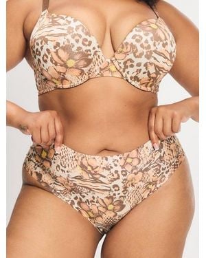 Savage X New Microfiber No-show Hipster Knickers - Brown