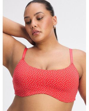 Savage X Cotton Essentials Scoop-neck Bralette - Red