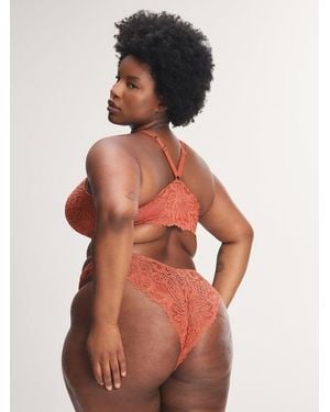 Savage X Romantic Corded Lace Brazilian Knickers - Multicolour