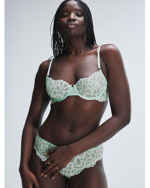 Savage X Savage Not Sorry Unlined Lace Balconette Bra - Green