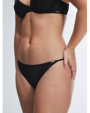 Savage X Show N' Tell Mesh String Bikini Knickers - Black