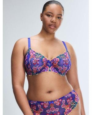 Savage X Sunchaser Lace Unlined Plunge Bra - Blue