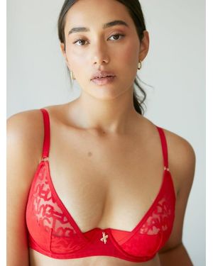 Savage X Tagged By Savage Quarter Cup Bra - Red