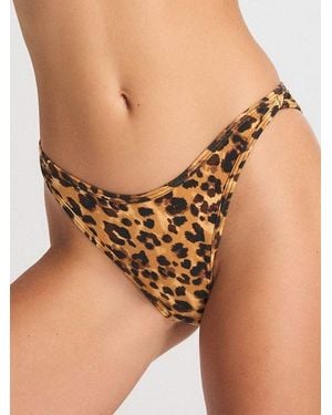 Savage X Cotton Essentials High-leg Extra Cheeky Panty - Brown