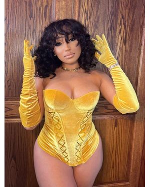 Savage X Velvet Vixen Corset - Orange