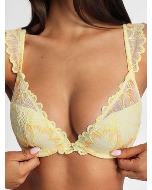 Savage X Daisy Riot Lace Lightly Lined Plunge Bra - Brown