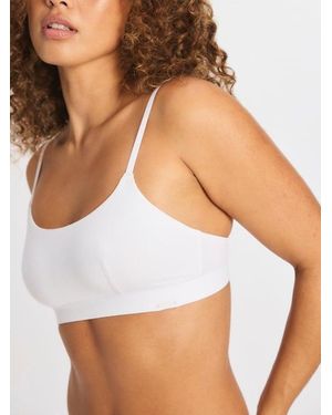 Savage X Cotton Essentials Classic Scoop-neck Bralette - White