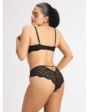 Savage X Savage Not Sorry Lace Cheeky Panty - Black