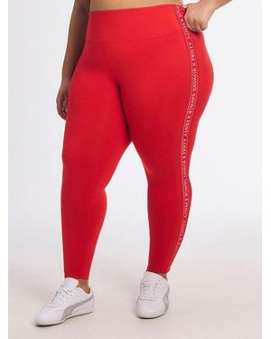 Savage X Supple Flex High-waist Side Logo Band Legging - Red