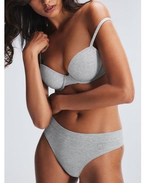 Savage X Cotton Essentials Demi T-shirt Bra - White