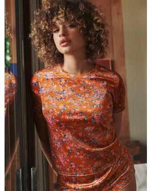 Savage X Psychedelic Velvet Sleep Top - Brown
