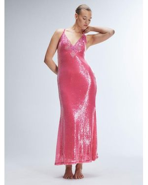Savage X Champagne On Ice Embellished Slip - Pink