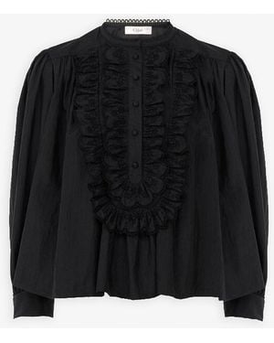Chloé Black Lace Blouse