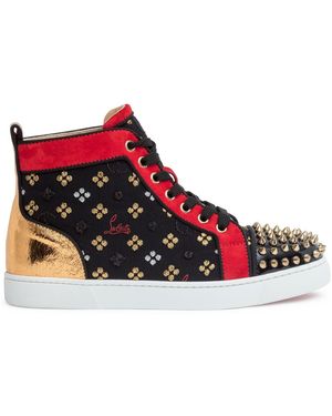 Christian Louboutin Lou Orlato Spike Trainers - Red