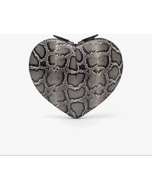Alaïa Le Coeur Black And White Crossbody Bag - Grey