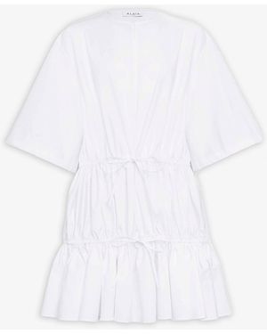 Alaïa Cotton Poplin White Dress