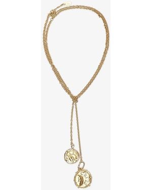 Chloé Vintage Gold Charms Necklace - Multicolor