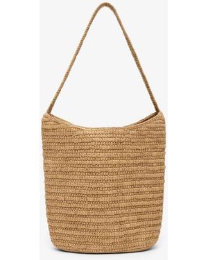 The Row Alma Raffia Shoulder Bag - White
