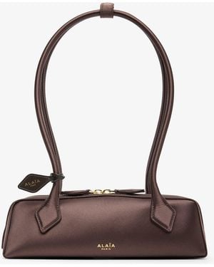 Alaïa Le Teckel Small Brown Satin Bag