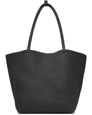 The Row Xl Park Tote Black Matte Grain Bag