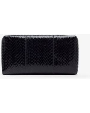 The Row Squared Compact Black Leather Clutch