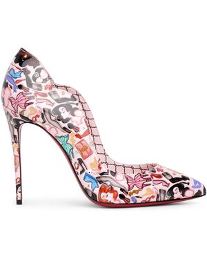 Christian Louboutin Hot Chick 100 Pinup White - Pink
