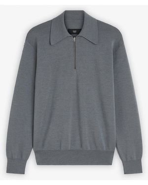 Phoebe Philo Zip Grey Polo Top