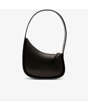 The Row Half Moon Black Leather Bag