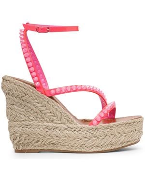 Christian Louboutin Mafaldina Zeppa 120 Pink Espadrilles